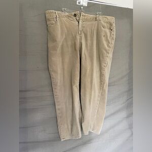 Coldwater Creek Cream Corduroy Jeans